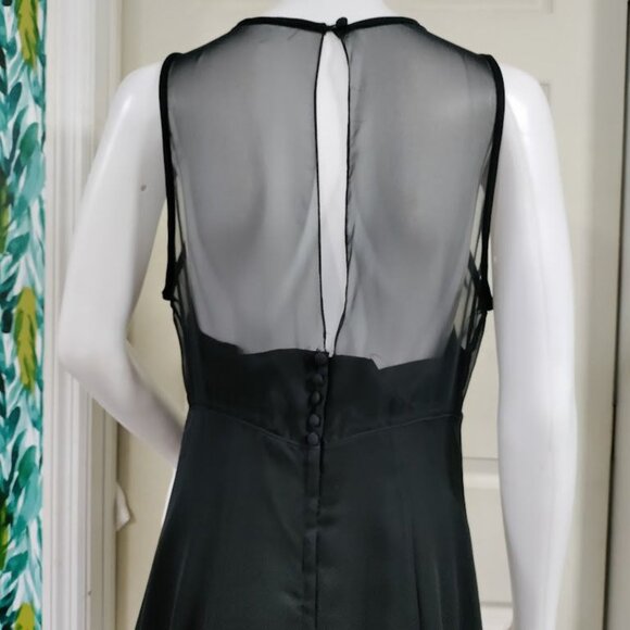 Vintage New Image Luxgoth Wedding Formal Cutout Maxi Dress Black Womens Size 12 - Picture 4 of 13